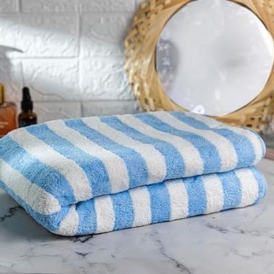 PetTowel™ - Rayures Bleu Ciel - royaume chats